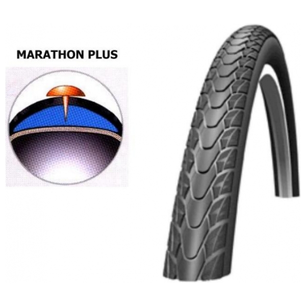 Schwalbe Schw btb 26x1 3/8 Mar plus R zw Zwart